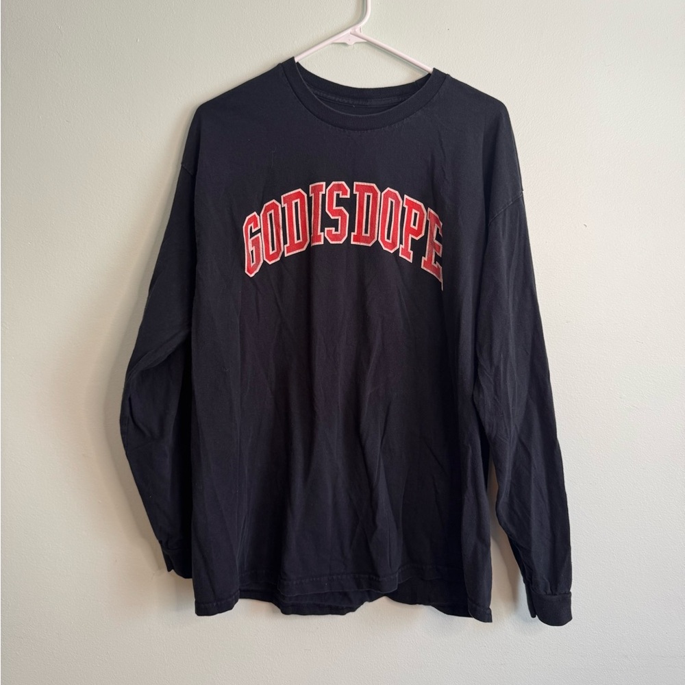 God Is Dope Streetwear Long Sleeve Shirt (XL)